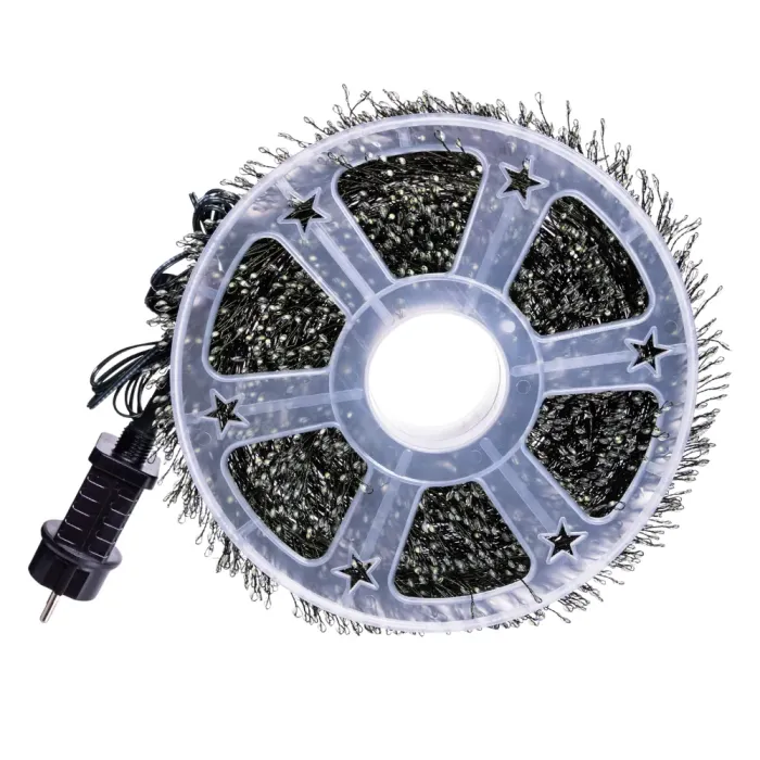 Новорічна гірлянда кімнатна роса Хвойна лапа 50 м 1500 LED зелений провід Біле сяйво D1500L50MGW (D1500L50MGW) - изображение 3