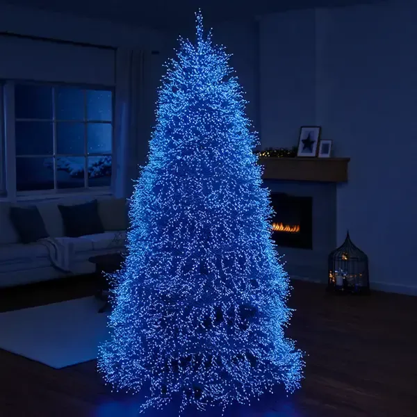 Новорічна гірлянда кімнатна роса Хвойна лапа 50 м  1500 LED зелений провід Синє сяйво D1500L50MGBL (D1500L50MGBL) - зображення 2