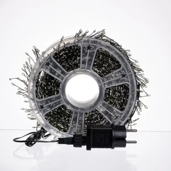 Новорічна гірлянда кімнатна роса Хвойна лапа 50 м  1500 LED зелений провід Синє сяйво D1500L50MGBL (D1500L50MGBL) - зображення 6