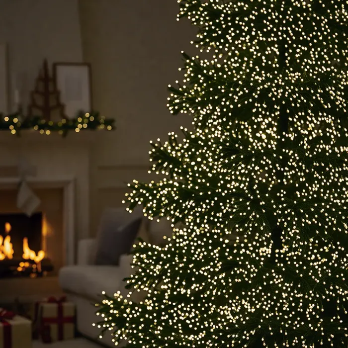 Новорічна гірлянда кімнатна роса Хвойна лапа 50 м 1500 LED зелений провід Жовте сяйво D1500L50MGY (D1500L50MGY) - зображення 2