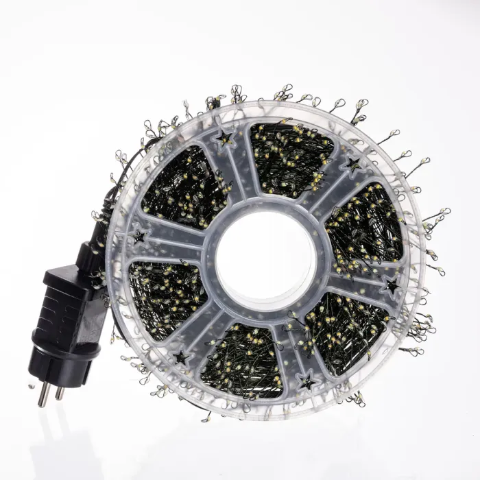 Новорічна гірлянда кімнатна роса Хвойна лапа 50 м 1500 LED зелений провід Жовте сяйво D1500L50MGY (D1500L50MGY) - зображення 7