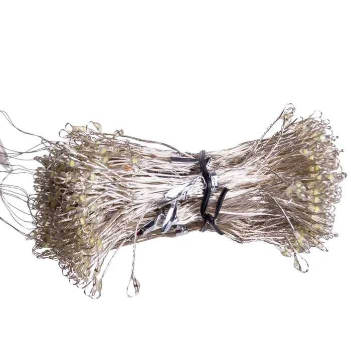 Новорічна гірлянда кімнатна штора роса Хвойна лапа 3х3 м 600 LED Біле світло D600LED3MW (D600LED3MW) - изображение 3