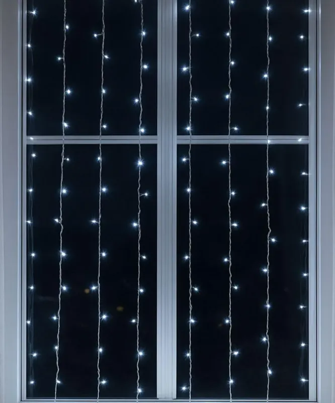 Новорічна гірлянда штора 1,5х1,5 м 64 LED білий провід Білий ZWM1564LEDW (ZWM1564LEDW) - изображение 3