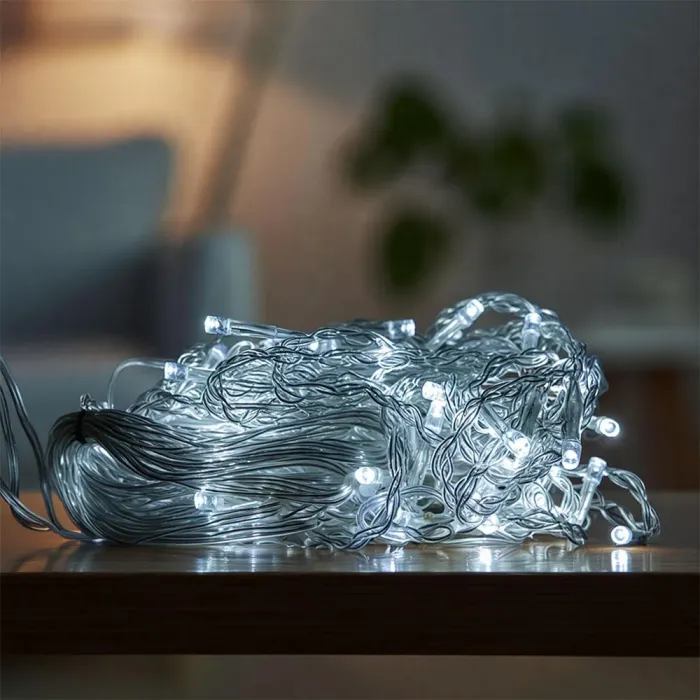 Новорічна гірлянда штора 1,5х1,5 м 64 LED білий провід Білий ZWM1564LEDW (ZWM1564LEDW) - изображение 4