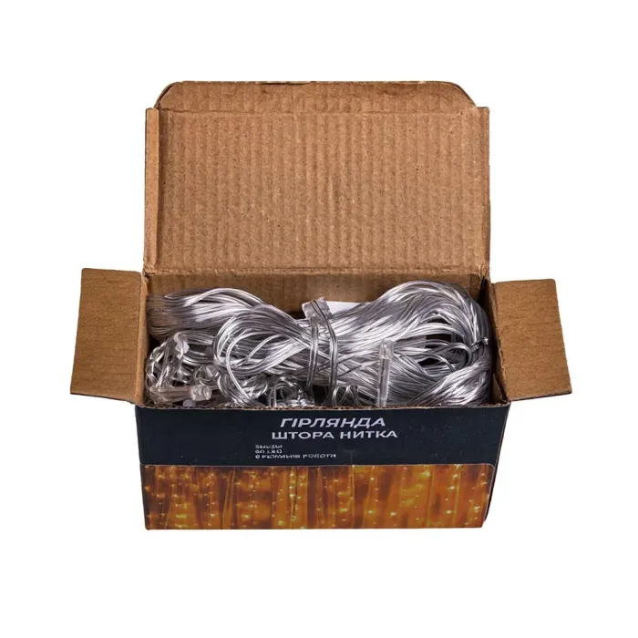 Новорічна гірлянда штора 2х2 м 80 LED кімнатна білий провід Білий ZWM2280LEDW (ZWM2280LEDW) - зображення 5