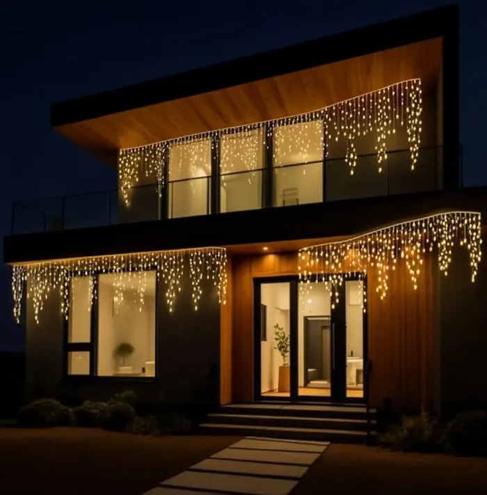 Вулична гірлянда Бахрома 36 м 600 LED білий провід Жовте сяйво36MWY (36MWY) - зображення 2