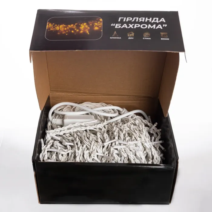 Вулична гірлянда Бахрома 36 м 600 LED білий провід Жовте сяйво36MWY (36MWY) - зображення 3