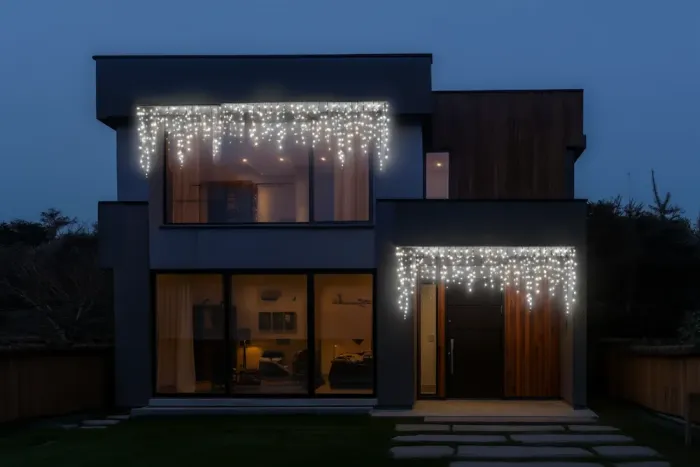 Новорічна гірлянда вулична Бахрома 36 м 600 LED чорний провід Білий 36МBW (36МBW) - изображение 2