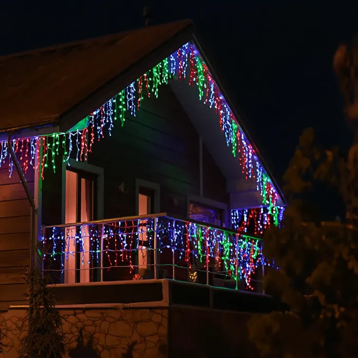 Новорічна гірлянда вулична Бахрома 36 м 600 LED чорний провід Мультиколор 36МBML (36МBML) - зображення 3