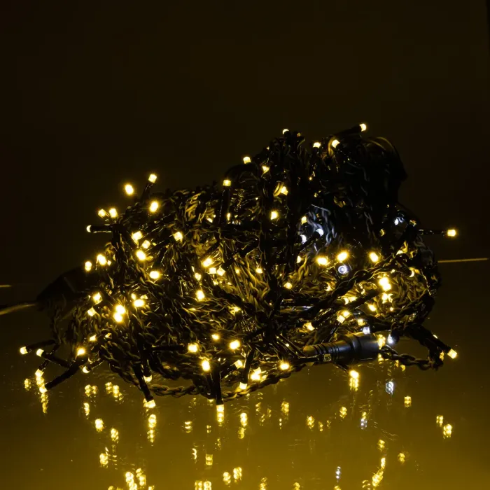 Новорічна гірлянда вулична Бахрома 36 м 600 LED чорний провід Жовтий 36МBY (36МBY) - изображение 1