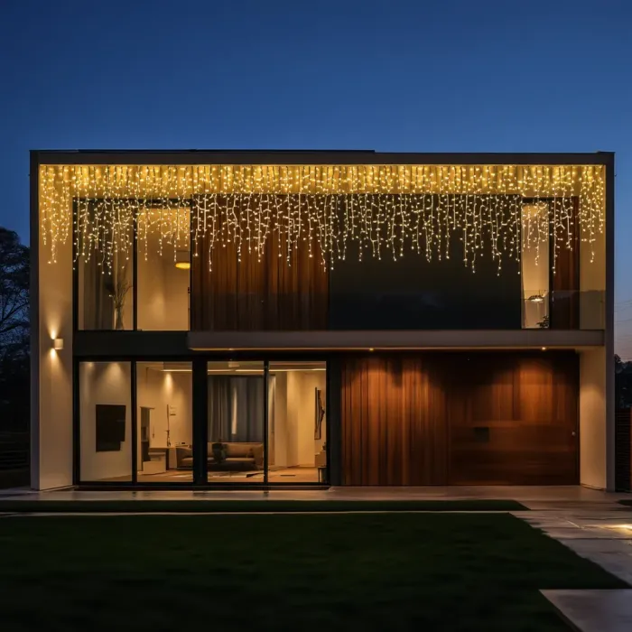 Новорічна гірлянда вулична Бахрома 36 м 600 LED чорний провід Жовтий 36МBY (36МBY) - изображение 2