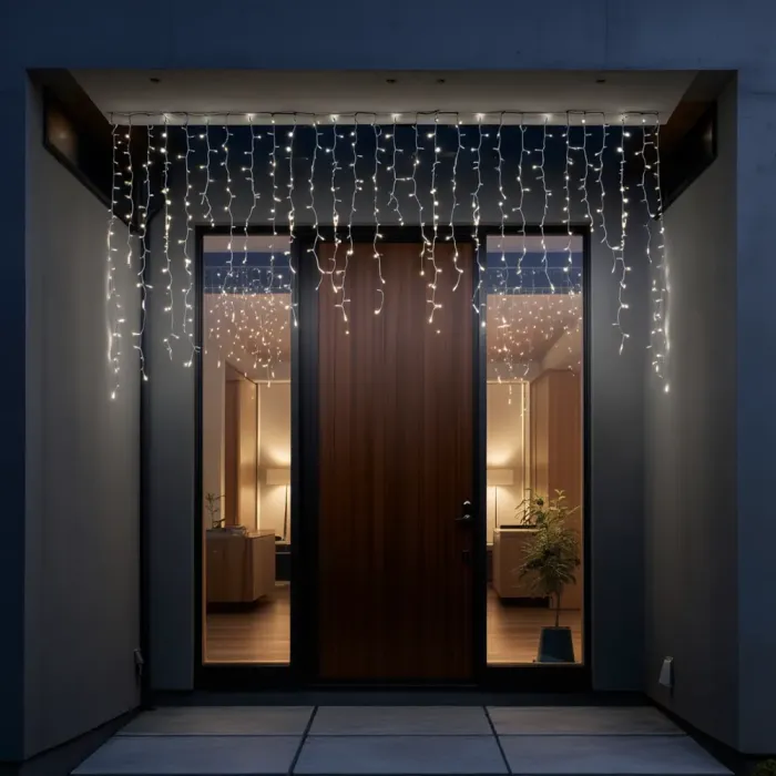 Новорічна гірлянда вулична Бахрома 6 м 105 LED білий провід Білий 6МWW (6МWW) - изображение 2