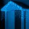 Новорічна гірлянда вулична Бахрома 6 м 105 LED білий провід Синій 6МWBL (6МWBL)