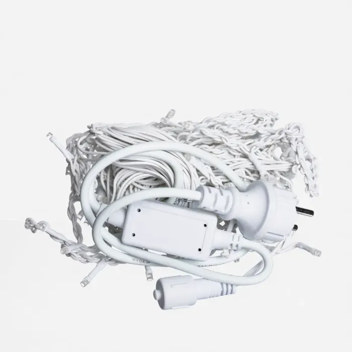 Новорічна гірлянда вулична Бахрома 6 м 105 LED білий провід Синій 6МWBL (6МWBL) - зображення 5