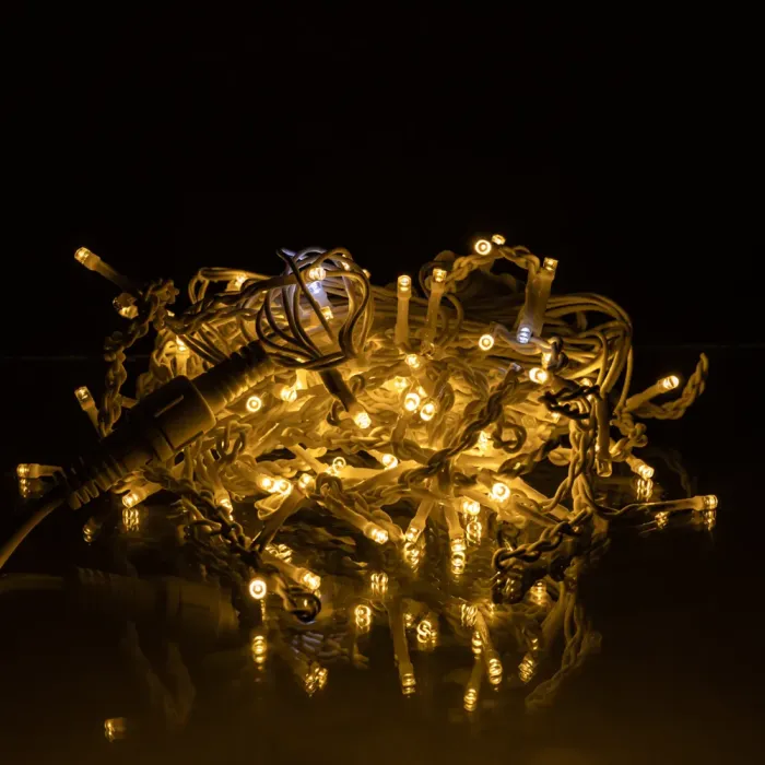 Новорічна гірлянда вулична Бахрома 6 м 105 LED білий провід Жовтий 6МWY (6МWY) - изображение 1