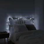 Новорічна кімнатна гірлянда нитка 6 м 50 LED білий провід Білий W50LED6MWW (W50LED6MWW)