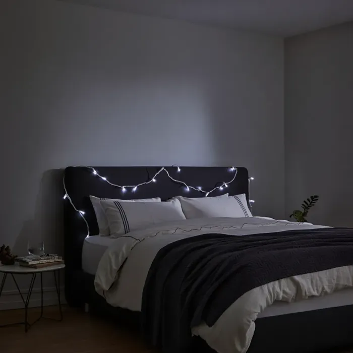 Новорічна кімнатна гірлянда нитка 6 м 50 LED білий провід Білий W50LED6MWW (W50LED6MWW) - изображение 2