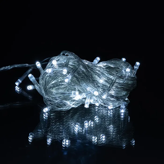 Новорічна кімнатна гірлянда нитка 6 м 50 LED білий провід Білий W50LED6MWW (W50LED6MWW) - изображение 3