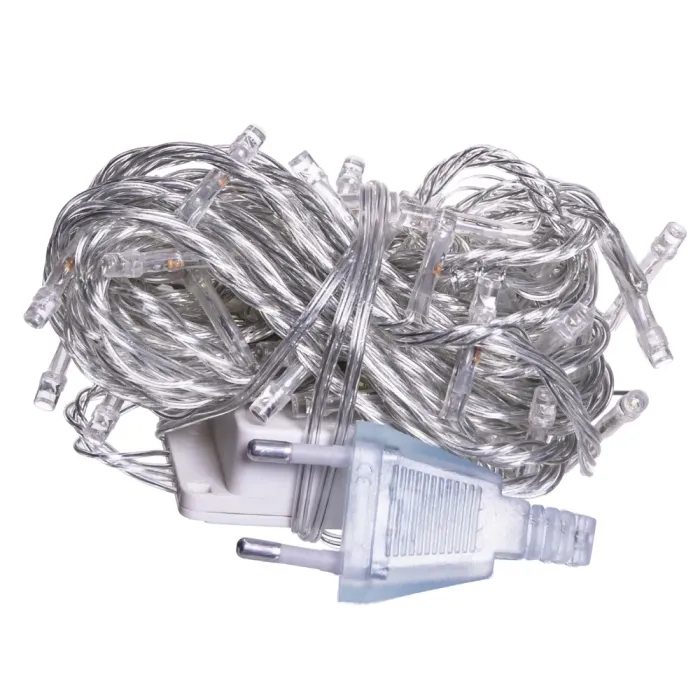 Новорічна кімнатна гірлянда нитка 6 м 50 LED білий провід Білий W50LED6MWW (W50LED6MWW) - изображение 4