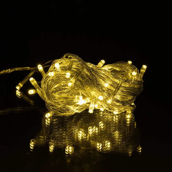 Новорічна кімнатна гірлянда нитка 6 м 50 LED білий провід Жовтий W50LED6MWY (W50LED6MWY) - зображення 2