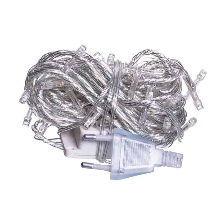 Новорічна кімнатна гірлянда нитка 6 м 50 LED білий провід Жовтий W50LED6MWY (W50LED6MWY) - зображення 3