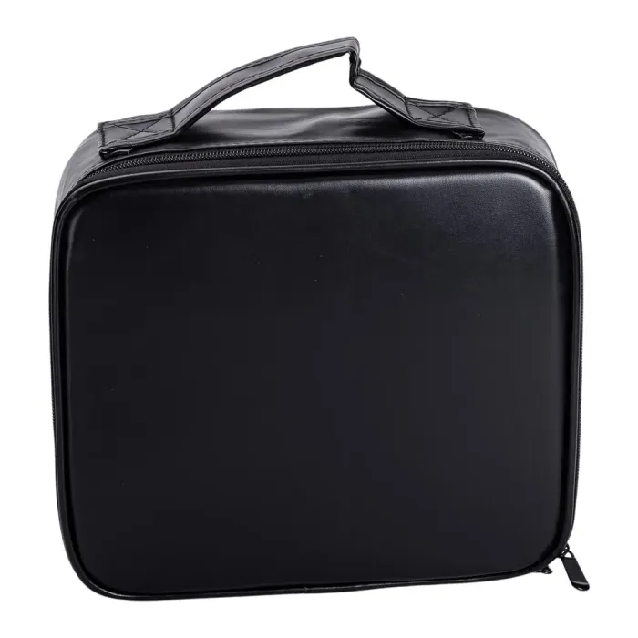 Органайзер косметичка з еко шкіри з дзеркалом та підсвічуванням 26×22×9 см (HP-10-2AB) - зображення 7