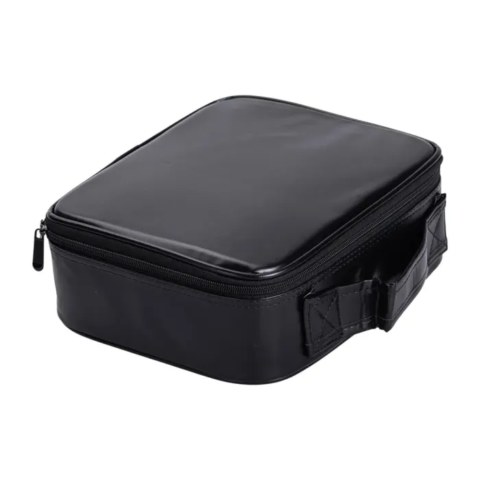 Органайзер косметичка з еко шкіри з дзеркалом та підсвічуванням 26×22×9 см (HP-10-2AB) - зображення 9