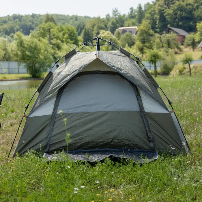 Намет автоматичний тримісний 2*2 (м) кемпінговий туристичний LU-0016GR Хакі (LU-0016GR) - зображення 2