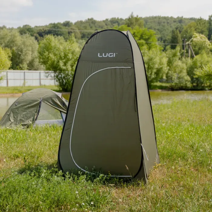 Намет душ-туалет для кемпінгу автомат 120×120×190 (см) тент для душу та туалету туристичний LU-015DGR Хакі (LU-015DGR) - зображення 10