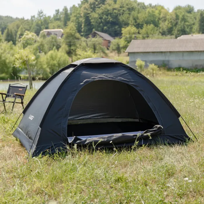 Намет двомісний 200×150×120 см кемпінговий туристичний для риболовлі LU-025B Чорний (LU-025B) - изображение 2