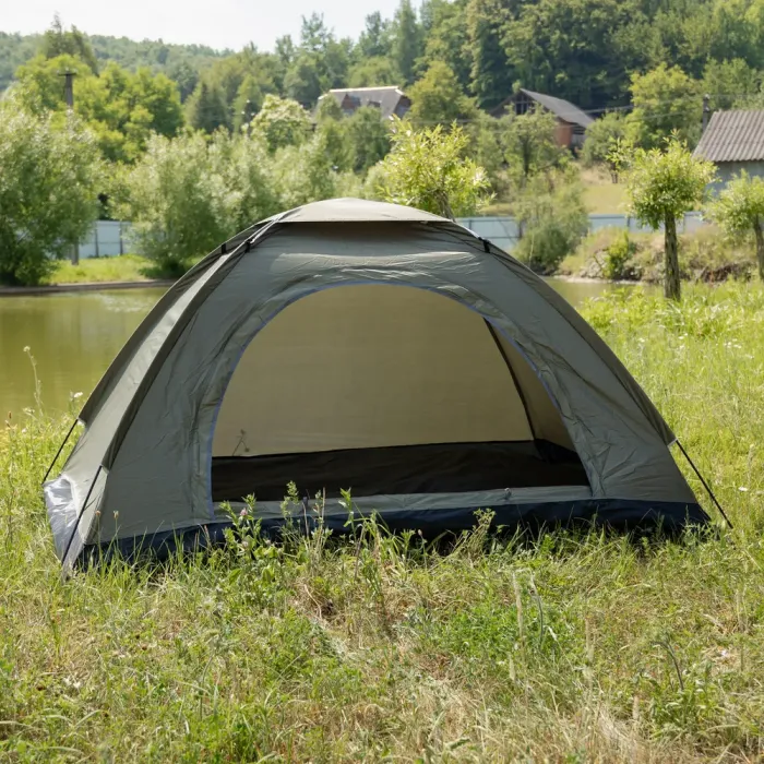 Намет двомісний 200×150×120 (см) кемпінговий туристичний для риболовлі, полювання LU-025GR Хакі (LU-025GR) - изображение 3