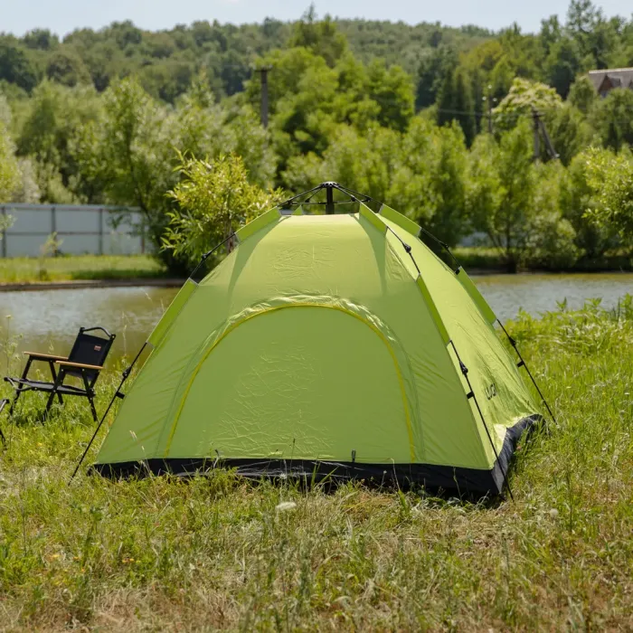 Намет кемпінговий 2 на 2 метри автоматичний для риболовлі походу туристичний LU-019M Салатовий (LU-019M) - изображение 3