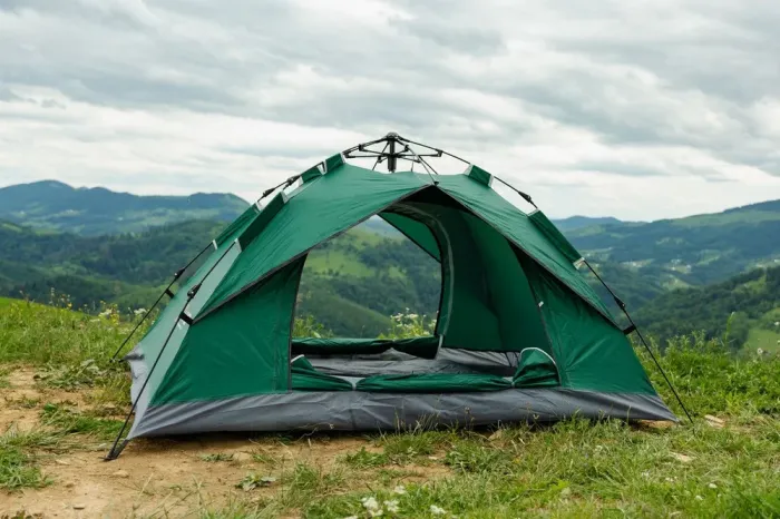 Палатка кемпинговая автоматическая 2х местная для рыбалки самораскладывающаяся с москитной сеткой летняя (LU001B) - изображение 1