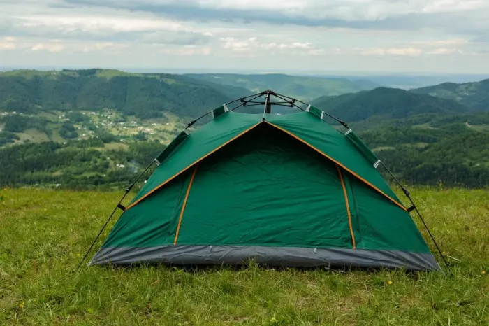 Намет кемпінговий автоматичний 2 місний туристичний для риболовлі з москітною сіткою легка літня (LU002GR) - зображення 2