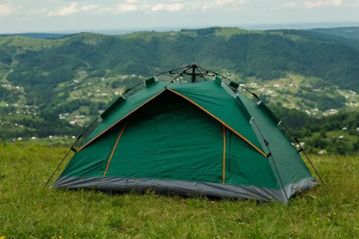 Намет кемпінговий автоматичний 2 місний туристичний для риболовлі з москітною сіткою легка літня (LU002GR) - зображення 3