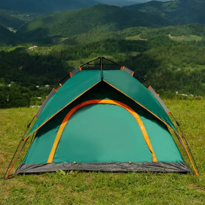 Намет кемпінговий автоматичний двомісний для риболовлі для походу туристичний водонепроникний (LU015GR) - зображення 2