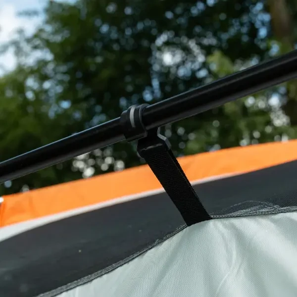 Намет кемпінговий на 6-8 осіб 380x260x190 см з тентом зелений палатка велика туристична SJ-0115GR (SJ-0115GR) - изображение 4