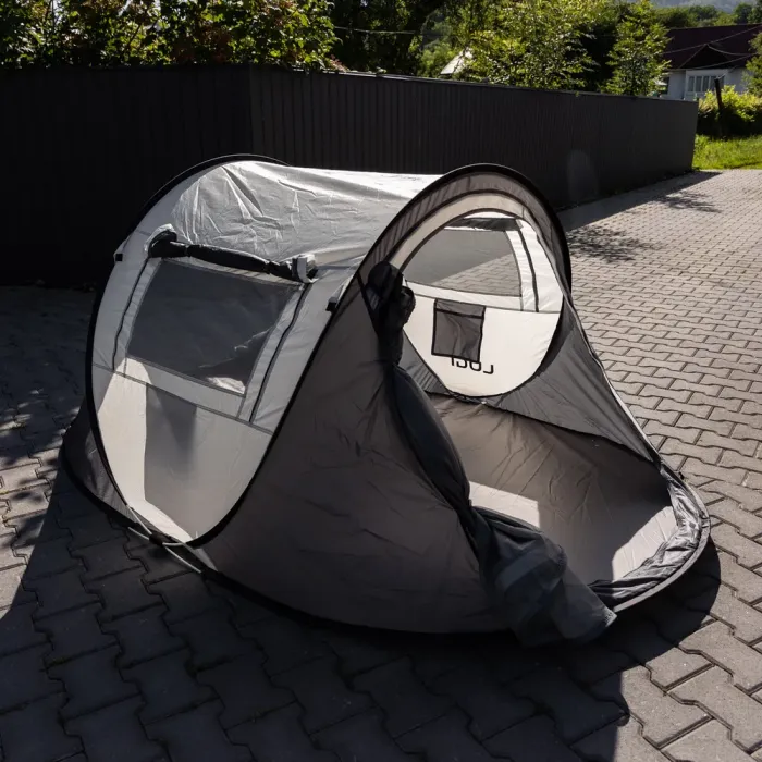 Намет туристичний 245×145×100 (см) кемпінговий для риболовлі 2 х місний Сірий LU-030BE (LU-030BE) - изображение 3