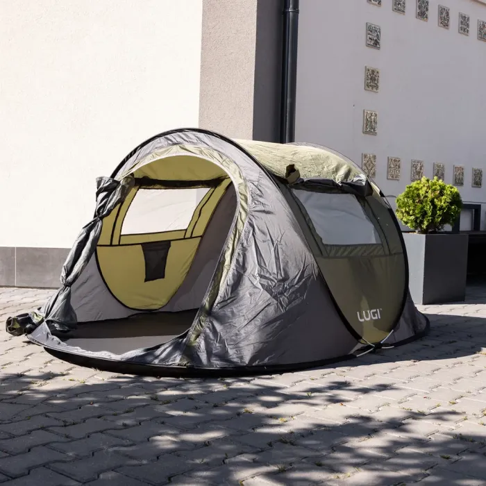 Намет туристичний 245×145×100 (см) кемпінговий для риболовлі 2 х місний Зелений LU-030GR (LU-030GR) - зображення 2