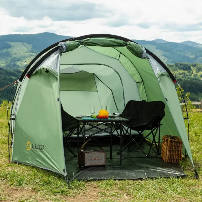 Намет туристичний з тентом 4 х місний кемпінг для риболовлі для туризму водонепроникна (LU004) - зображення 1