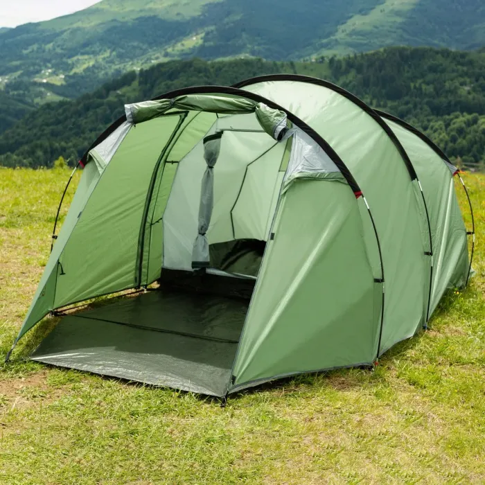Намет туристичний з тентом 4 х місний кемпінг для риболовлі для туризму водонепроникна (LU004) - зображення 2