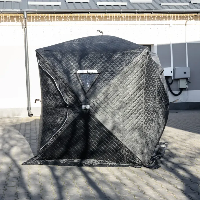 Намет зимовий утеплений "куб" (3-місний 210х210х210), Зимовий намет для рибалки туризму кемпінгу та подорожей Чорний LU-BD18B (LU-BD18B) - зображення 9