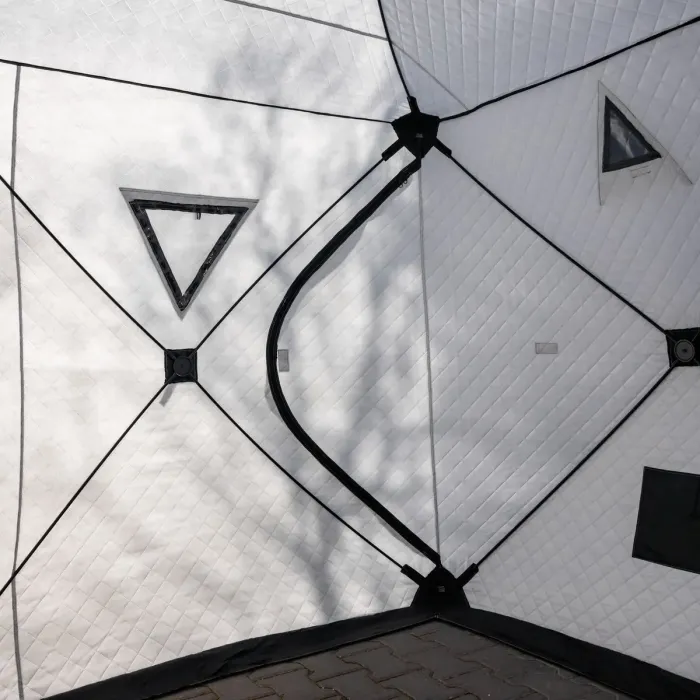 Намет зимовий утеплений "куб" (3-місний 210х210х210), Зимовий намет для рибалки туризму кемпінгу та подорожей Сірий LU-BD18G (LU-BD18G) - зображення 3