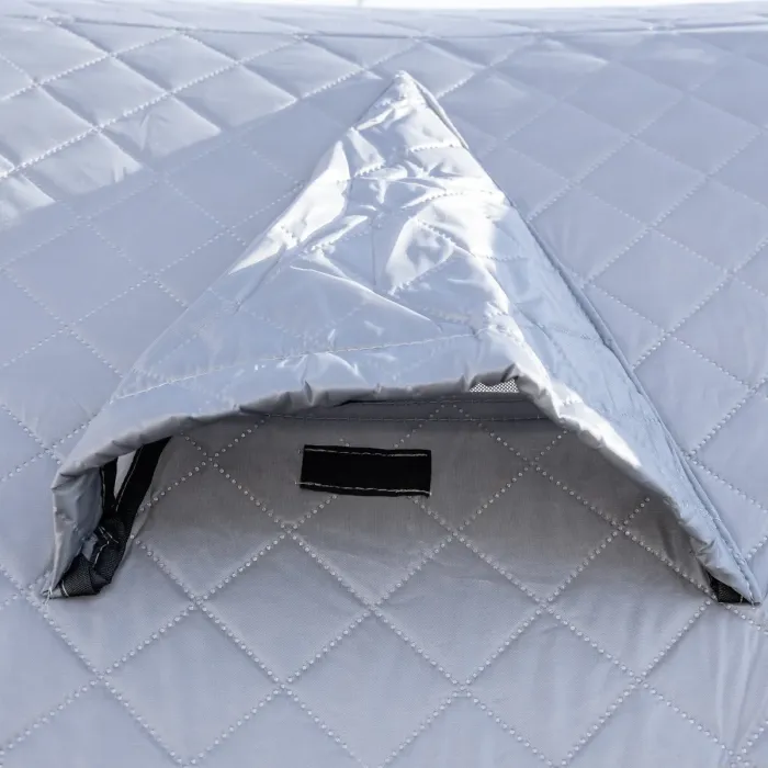 Намет зимовий утеплений "куб" (3-місний 210х210х210), Зимовий намет для рибалки туризму кемпінгу та подорожей Сірий LU-BD18G (LU-BD18G) - зображення 6