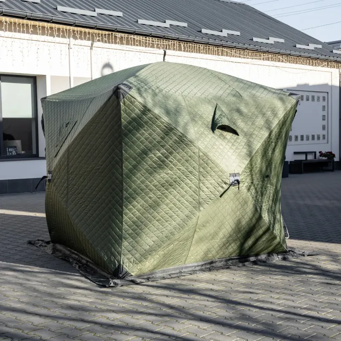 Намет зимовий утеплений "куб" 4-місний LUGI (210х210х210), Зимовий намет для рибалки туризму кемпінгу та подорожей Хакі LU-BD21 (LU-BD21) - зображення 2