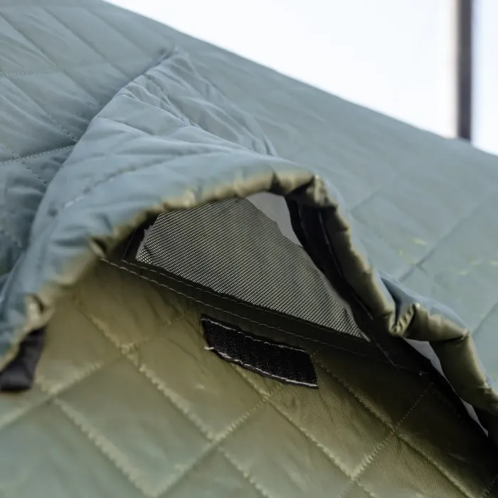 Намет зимовий утеплений "куб" 4-місний LUGI (210х210х210), Зимовий намет для рибалки туризму кемпінгу та подорожей Хакі LU-BD21 (LU-BD21) - зображення 5