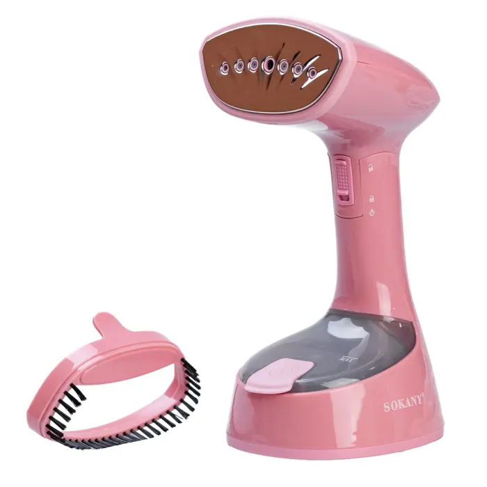 Паровий відпарювач для одягу вертикальний зі щіткою SOKANY парогенератор домашній для прасування 1300 Вт Lugi (SKGT3065P) - изображение 6