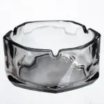 Попільничка скляна Diamond Faceted 12 см, сірий Yiwu HP-34-79 (HP-34-79)