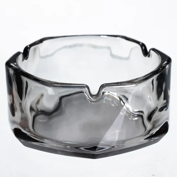 Попільничка скляна Diamond Faceted 12 см, сірий Yiwu HP-34-79 (HP-34-79) - изображение 1