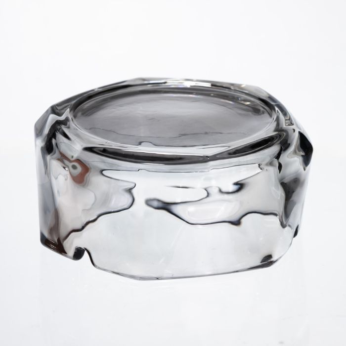 Попільничка скляна Diamond Faceted 12 см, сірий Yiwu HP-34-79 (HP-34-79) - изображение 4